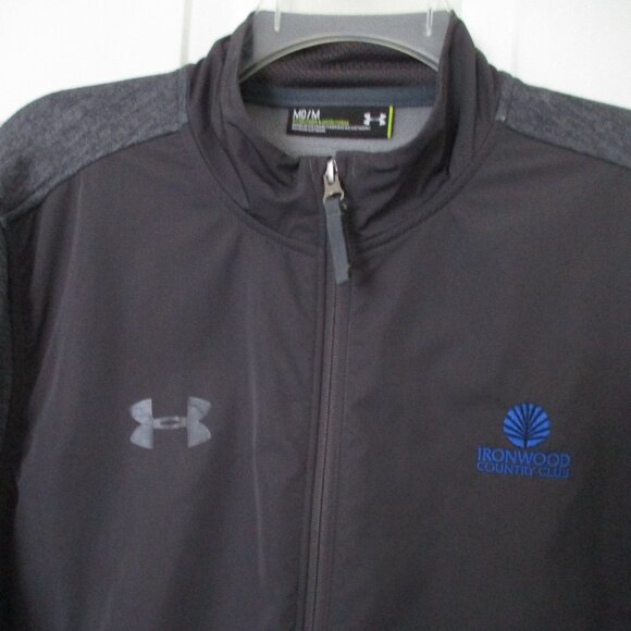 Under Armour Mens L/S "Ironwood" C.C. (CA) Full Zip Gray Golf Sweater - Medium - Picture 3 of 4